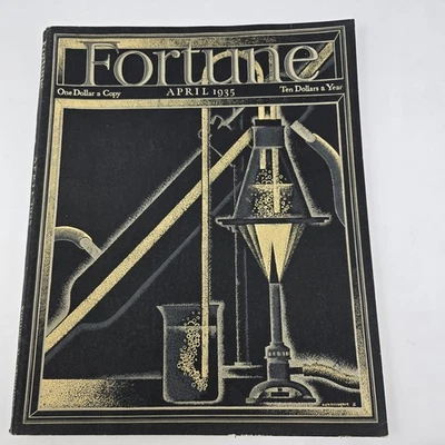 April 1935 FORTUNE Magazine Colorful Art Deco Ads Fascinating Articles Vintage  - Image 1 of 4