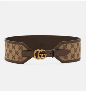 Gucci GG Supreme Marmont Monogram Canvas Wide Waist Belt Sz Small - Picture 1 of 6