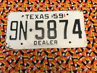 1959  TEXAS  DEALER LICENSE PLATE   9N5874