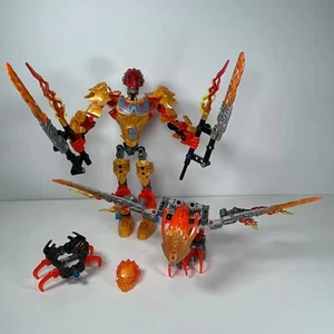 LEGO Bionicle Tahu Uniter of Fire 71308 and Ikir Creature of Fire 71303 Complete - Picture 1 of 11