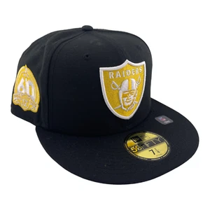 New Era Las Vegas Raiders 60 Jahre seitlicher Aufnäher schwarz/gelb UV 59FIFTY sitzende Mütze - Bild 1 von 6