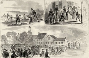 Bürgerkrieg Schlacht Antietam Kenly Brigade marschiert durch Hagerstown Vintage Druck - Bild 1 von 1