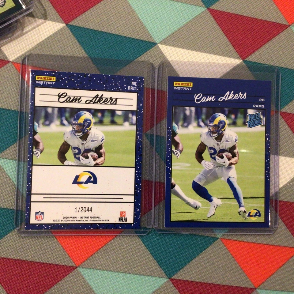 #21 Cam Akers Rams RB - RC 2020 Panini Instant Rated Rookie Retro football NFL - Image 1 of 1