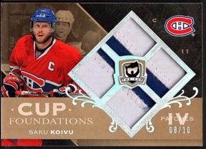 SAKU KOIVU 2007-08 UD The Cup Foundations Quad Patches #8/10 Montreal Canadiens - Picture 1 of 2