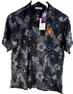 Neu Tommy Bahama Seide USC Trojaner geknöpftes Hemd Herren Hawaii Fußball NCAA Logo L - Bild 1 von 6