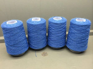 4X200G 2/18NM 83% WOOL 17% NYLON YARN BLUE - Picture 1 of 2