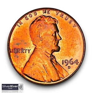 1964-D Lincoln Memorial Cent (*BU Zustand*) - glänzend rot - Bild 1 von 2