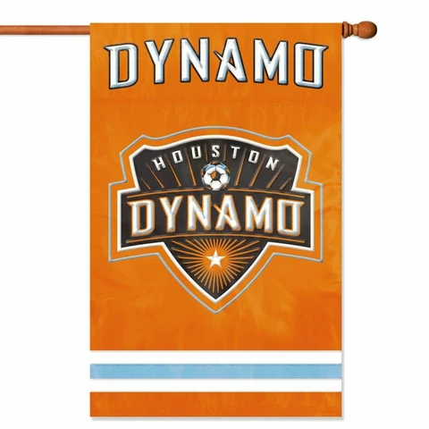 Houston Dynamo Premium 2-Sided 28x44 Banner Applique & Embroidered House Flag Cover