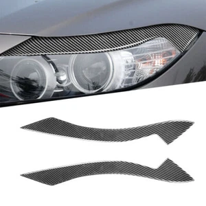 Carbon Fiber Front Headlight Eyelid Cover Eyebrow Trim For BMW Z4 E89 2009-2015 - Foto 1 di 11