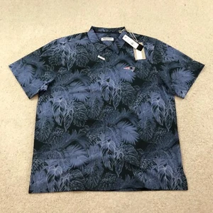 Tommy Bahama New England Patriots Mens XL Button Down Shirt Floral Blue - Picture 1 of 7