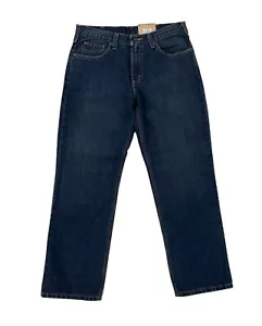 NEU Carhartt Holter Relaxed Fit Herren Denim Jeans Bed Rock dunkelblau 101483-968 - Bild 1 von 12