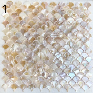 30x30cm Naturel Coque Mosaïque Tuile Autocollant Mural Vivant Pièce Arrière-plan - Bild 1 von 15