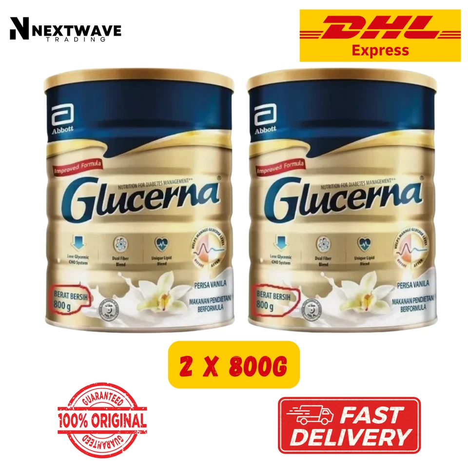 2 Latas Glucerna Nutrition Para Manejo Diabético Leche en Polvo 800g Vainilla Foto 1 de 4
