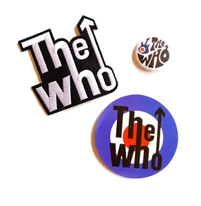 THE WHO Embroidered Patch Iron on 25mm 1" Badge pin sticker decal bundle 70s - Picture 1 of 6