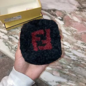 Fendi Shearling Dice Clip Keyring Bag Charm - Picture 1 of 7
