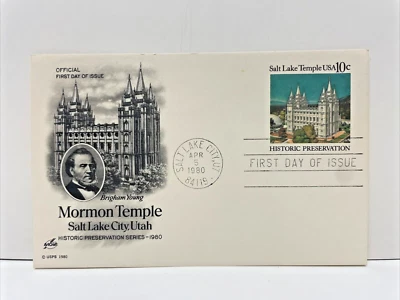 Vintage Mail Cover - Mormon Temple Salt Lake City, Utah (Apr 1980) - Image 1 of 2