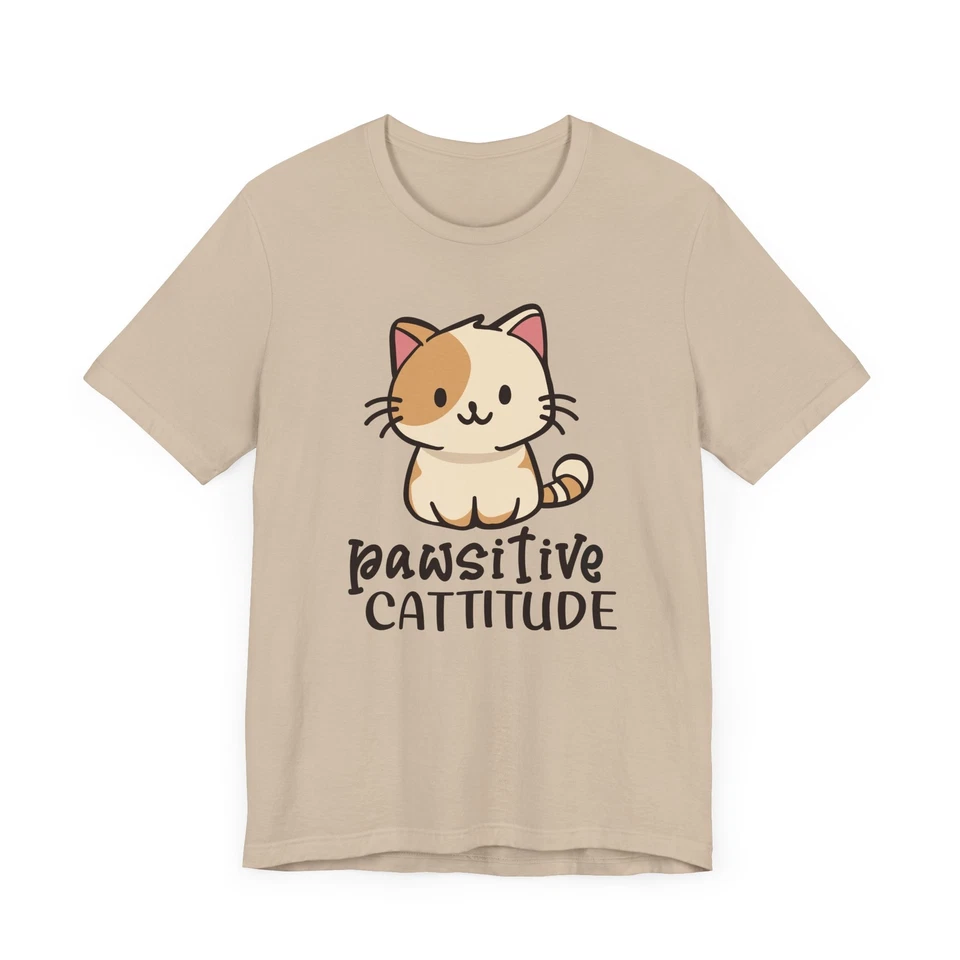 Camiseta Pawsitive Catitude Divertida Gráfica Unisex Foto 1 de 1