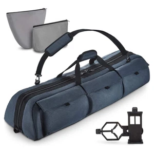 Multipurpose 101.6cm Case Storage Bag For Telescope w/ Smart Phone Adapter Navy - Picture 1 of 2