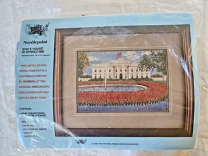 National Needlework Association Needlepoint Kit White House in Spring 1989 Rare - Picture 1 of 5