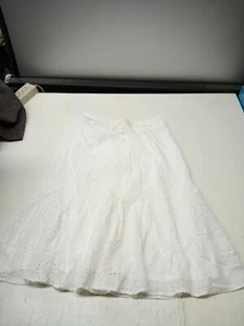 Nygard Collection skirt Womens Size 8 White embroidery Lined  - Picture 1 of 4
