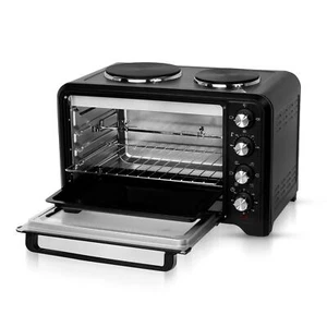 Geepas 35L Mini Backofen Herd Grill & Drehmaschine mit elektrischem Herd Doppelkochplatte - Bild 1 von 9