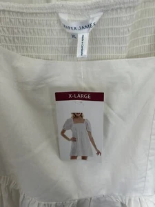 Draper James Damen Kleid gefüttert Puffärmel Gr. XL Neu Weiß Baumwolle Cruise - Bild 1 von 8