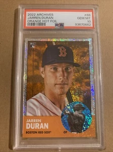 2022 Topps Archive 1/15 Jarren Duran RC PSA 10 Orange Hot Foil Pop 2 Bookend - Picture 1 of 4