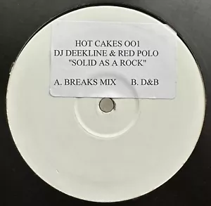 DJ Deekline Red Polo SOLID AS A ROCK Hot Cakes 001 Breaks Breakbeat 12" Vinyl - Foto 1 di 2