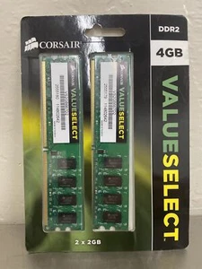 CORSAIR VS4GBKIT667D2 2x2GB DDR2 KIT - Picture 1 of 2