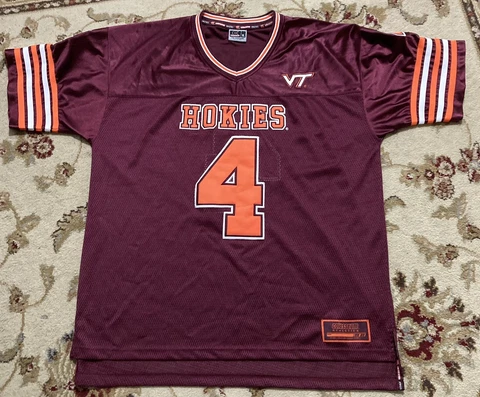 Virginia Tech Hokies Colosseum Athletics NCAA Football Jersey #4 Size XL Cover