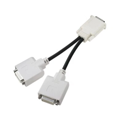 HP/Dell Single DMS-59 to Dual DVI Y Splitter Video Cable H9361 R0915 338285-009 - Image 1 of 4