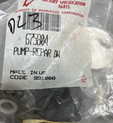 Maytag-FSP Parte # 675804 Lavavajillas BOMBA-REPARACIÓN (G5F) Foto 1 de 2