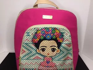 Frida Kahlo Tapestry Fabric Backpack. Beautiful Color New 13”x13” - Picture 1 of 2