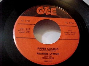 FRANKIE LYMON AND THE TEENAGERS - PAPER CASTLES - NM VINYL & EX AUDIO (1957) - Picture 1 of 2