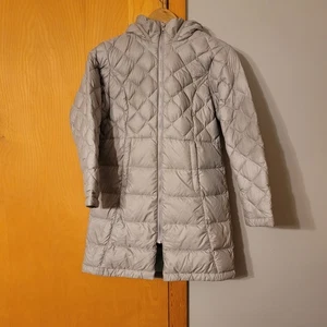 The North Face girls 550 down quilted mid-length puffer jacket coat M (10-12) - Picture 1 of 24