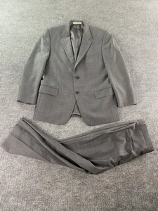Joseph Abboud Suit 42 R Gray Wool Striped Luxury Premium Jacket Pant Set 36x27 - Picture 1 of 24