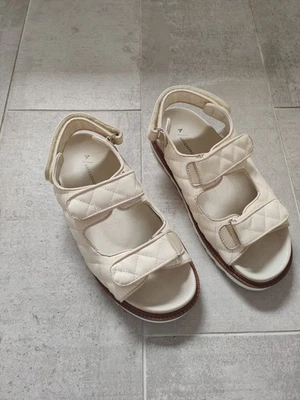 Pilcro Anthropologie Size 6 Sandals Quilted Cream Sling Back Sandals New Tags - Image 1 of 4