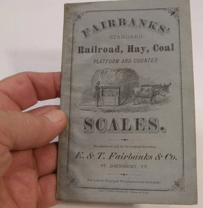 ANTIKES 1870ER JAHRE FAIRBANKS SCALE ILLUST BOOKLET EISENBAHN HEU KOHLE BAHNSTEIG THEKE - Bild 1 von 1