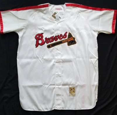 NWT WARREN SPAHN #21 Mitchell & Ness 1947 Braves Satin Home Jersey 4 XL  READ ! - Image 1 of 4