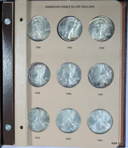 35 BU+ PROOF SILVER EAGLE SET LOT! WITH ALBUM! #14818 - Picture 1 of 14