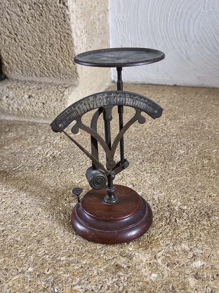 Ancien Pèse Lettres Napoléon III Objet de Vitrine Vintage Peson Balance 318,7 g - Photo 1/4