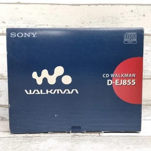 Reproductor de CD portátil Sony Cd Walkman D-Ej855 azul a prueba de golpes antideslizante personal - Imagen 1 de 10