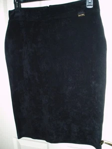 Gonna a matita CALVIN KLEIN nera ecopelle scamosciata donna media M cerniera usata in ottime condizioni! 0€ S/H! - Foto 1 di 4