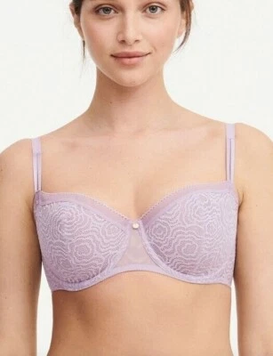 Nuevo con etiquetas Sujetador Chantelle 36DDDDD C Jolie Demi 13B5 Lila 124525 Foto 1 de 2