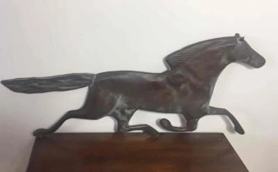 Antigua veleta de cobre moldeada grande 30" Dexter caballo de cuerpo completo pátina envejecida Foto 1 de 4