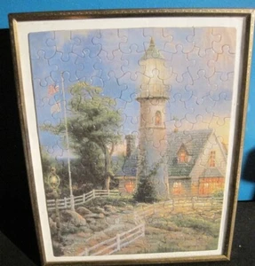 Thomas Kincade Light in the Storm Puzzle - Framed 7" x 9" in 8x10" StandingFrame - Bild 1 von 4
