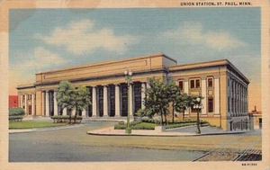 Postcard MN: Union Station, St. Paul, Minnesota, Linen Posted 1953 - Picture 1 of 2