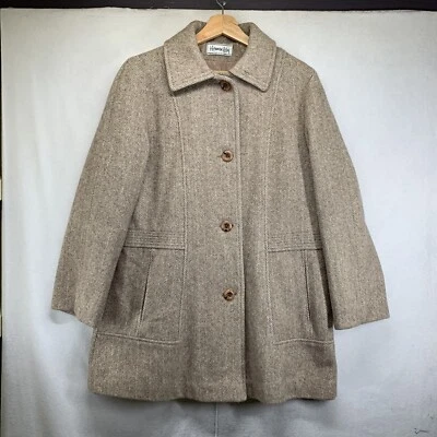 Abrigo para mujer Herman Kay beige 80 % lana 20 % nailon guisante 43x32 Foto 1 de 4