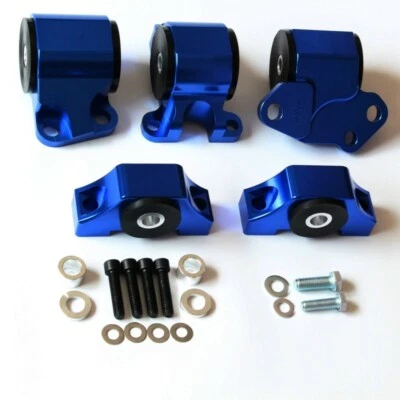 Engine Motor Mount Kit 2Bolt Chrome For 92-95 Civic 94-01 Integra EG B D Del Sol - Image 1 of 4