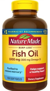 Nature Made Burp-Less Fish Oil 1000mg Capsules - 150 Count2026 - Picture 1 of 4